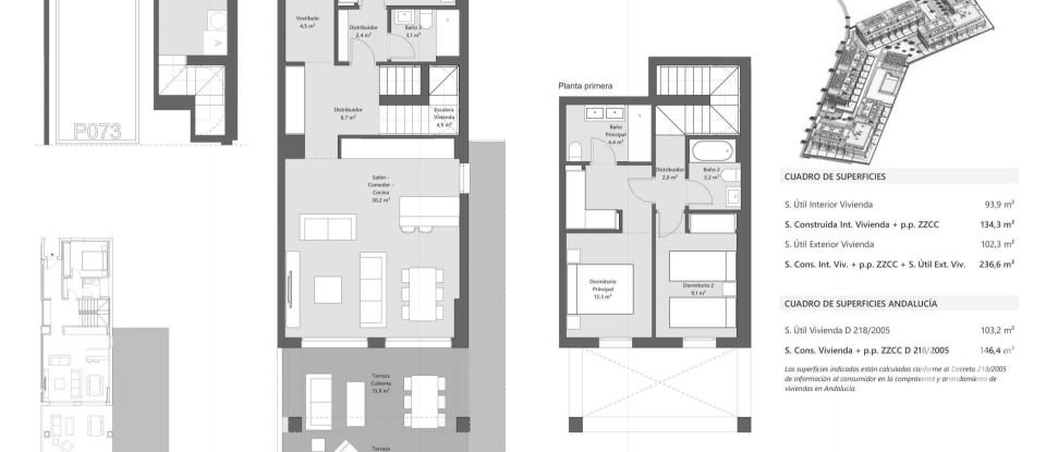 Pis 3 habitacions de 134 m² a Cancelada (29688)