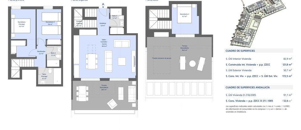 Pis 3 habitacions de 134 m² a Cancelada (29688)