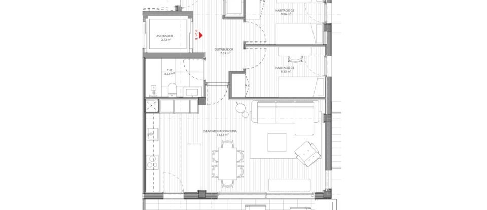 Apartment 3 bedrooms of 92 m² in Cerdanyola del Vallès (08290)