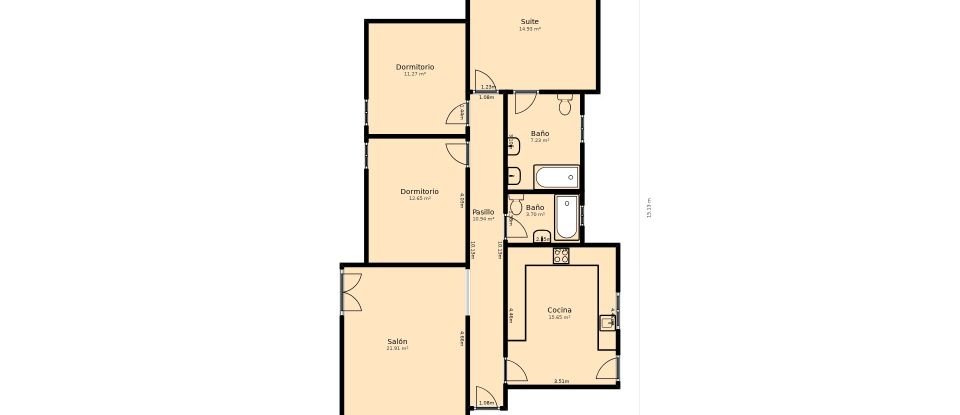 Casa 3 habitaciones de 117 m² en Chiclana de la Frontera (11130)